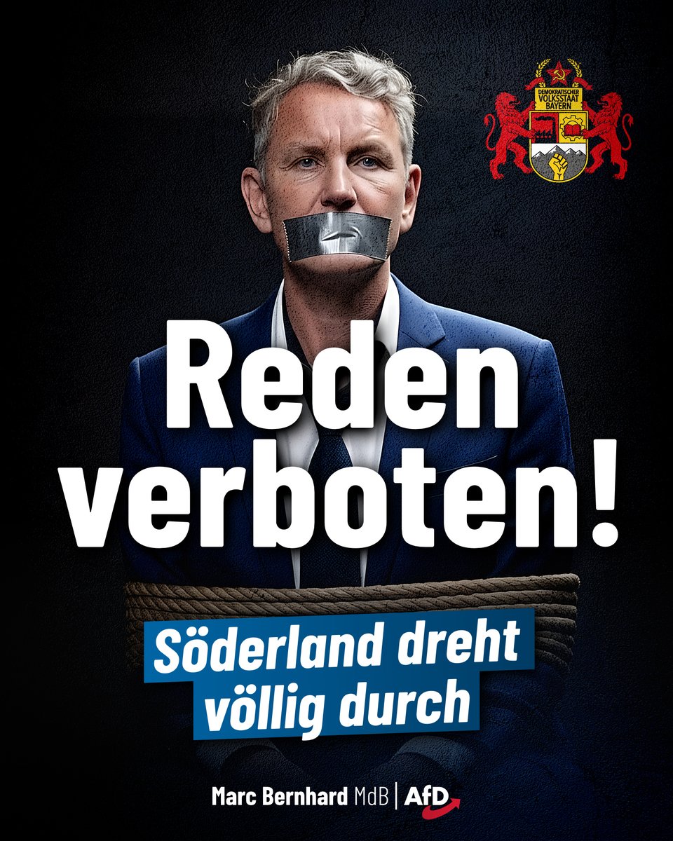 Peterchen_Pan's tweet photo. Man kann von Höcke halten was man will, aber so was geht gar nicht weil es gegen das Grundgesetz verstößt! https://t.co/99293vayEa