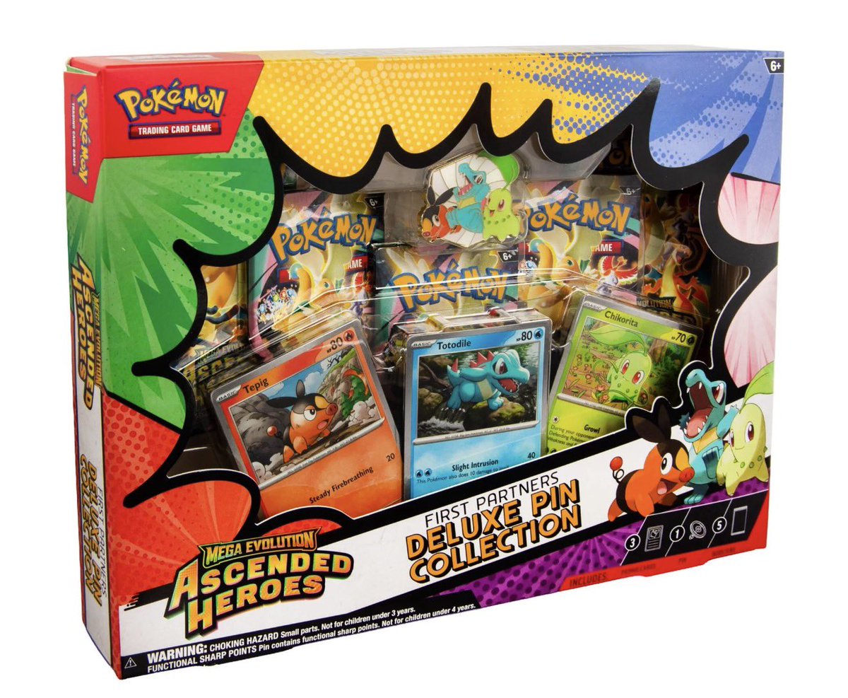 FlipFlip's tweet photo. whats actually dropping as well. be ready 9 PM EST 👀

Mega Evolution Ascended Heroes First Partners Deluxe Pin Collection 
https://t.co/99MkAJBOj5

Ascended Hero's 2-Pack Blister 12pk Display 
https://t.co/RleYuyuGtp https://t.co/4NRgQvPe5X