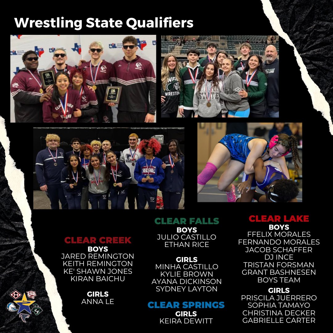 Congratulations and good luck to our CCISD wrestlers headed to the UIL State Tournament tomorrow! 🏆