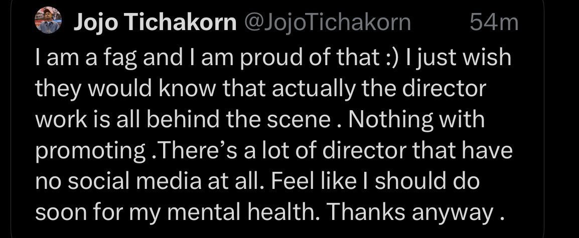 I'm heartbroken of phi Jo 💔💔💔 is he not going to reactive his X again? how about NLMG next anniv? he has been always celebrate it with us 😔 don't be too cruel please...