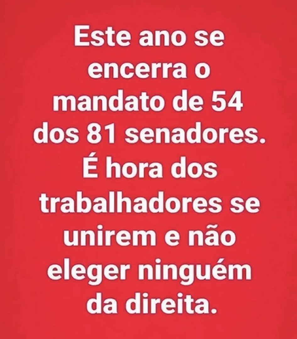 Faremos campanha maciça pra varrer os vermes do Senado.