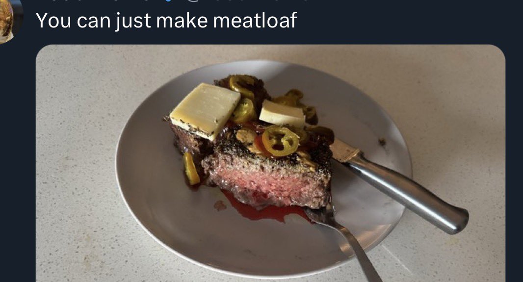 dude, cook the meat. I don’t understand raw meat eating