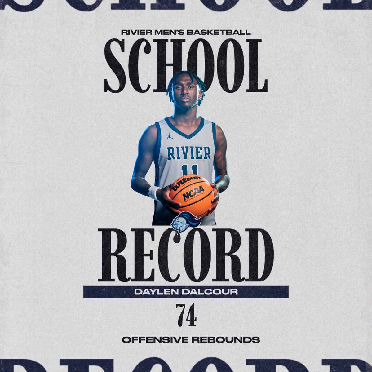 Rivier_MBB's tweet photo. 🚨RECORD BOOKS🚨

Daylen Dalcour broke the school record for offensive rebounds in one season with his 4 offensive rebounds last night!

This is just the beginning for the young rebounder! 

Congrats Daylen! https://t.co/51c6hYVF0n