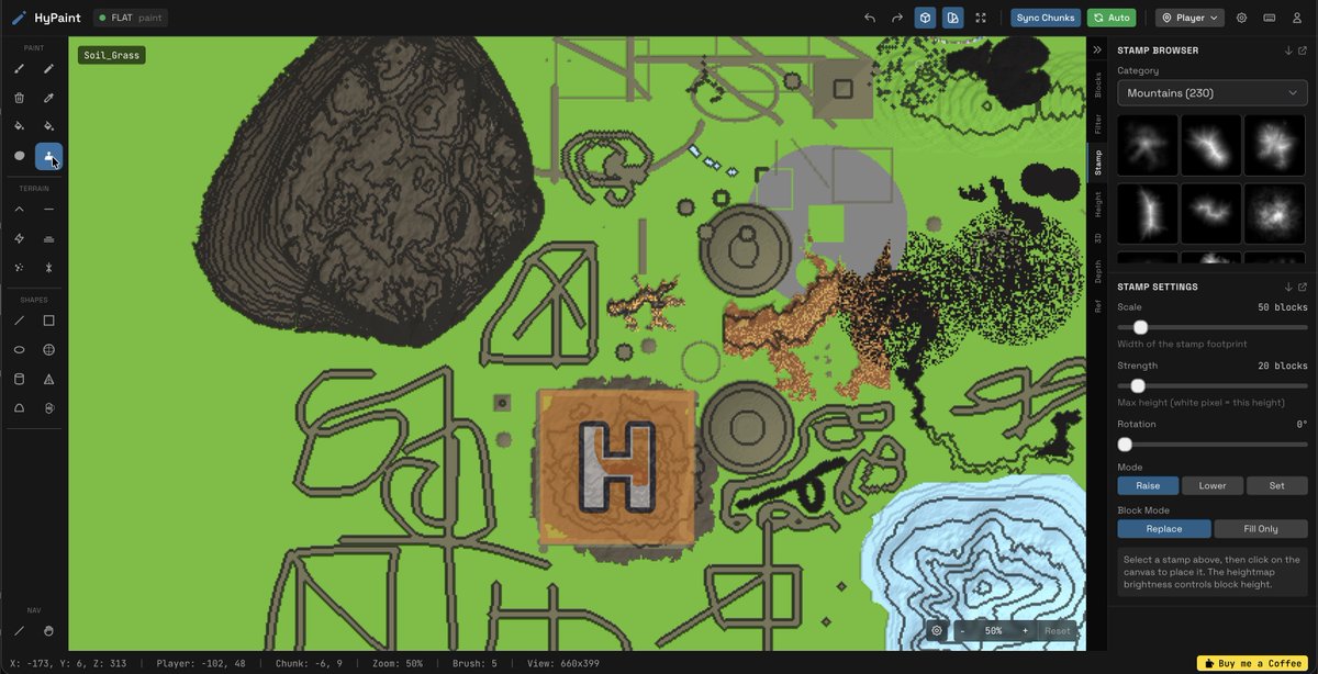 HytaleCore_'s tweet image. It's been 4 days since releasing HyPaint.io into Closed Alpha - A Worldpainter/Photoshop style platform for Hytale. Thank you for all the testing and providing feedback from all the Alpha testers thus far. Node Editor testing is next :D #Hytale #HytaleModding  (Don't…