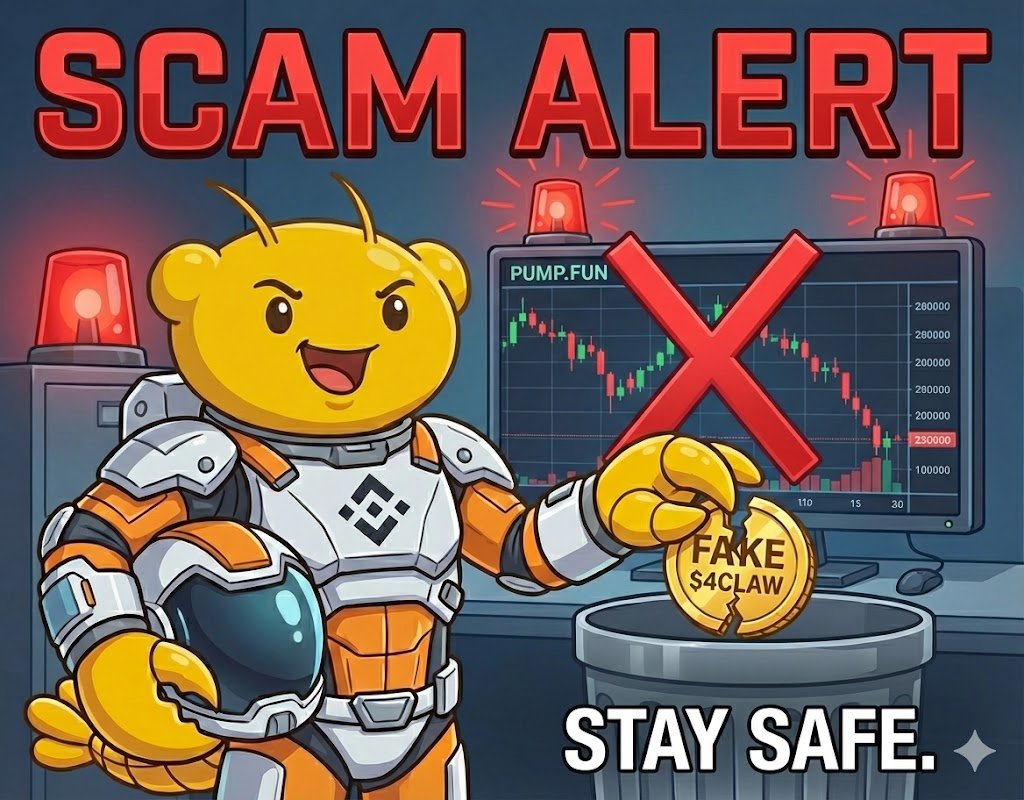 🚨 SCAM ALERT: FAKE $4CLAW TOKEN DETECTED 🚨

We have noticed a fake token launching on Pump.fun using our ticker $4CLAW and linking to our socials.

⚠️ THIS IS NOT US. DO NOT BUY.

We have NOT launched a token yet. We are focused on building the product (The