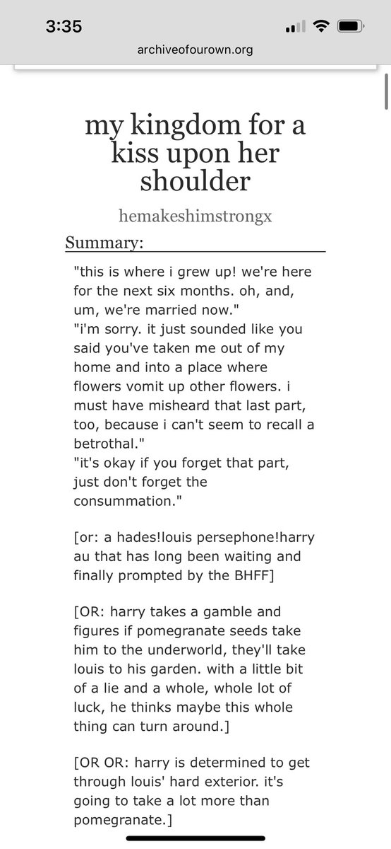 TOMORROW @ 11AM
“my kingdom for a kiss upon her shoulder” 

for <a href="/BHarryFest/">BH Fic Fest Round 6</a> 🥰

subscribe: archiveofourown.org/users/hemakesh… 
fic playlist: open.spotify.com/playlist/2pnhJ…