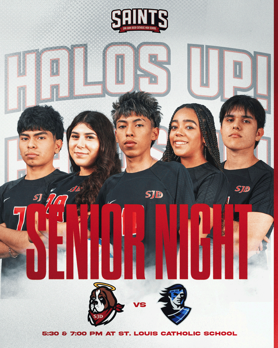 It's MATCHDAY! Tonight is Senior Night, recognizing our senior student-athletes in Winter Soccer! ⚽️

The Saints host Veritas Academy. Senior Night ceremonies will take place immediately after the women's match.

Vamos Saints! 💪😇
#HalosUp #SaintsSoccer #LadySaintsSoccer