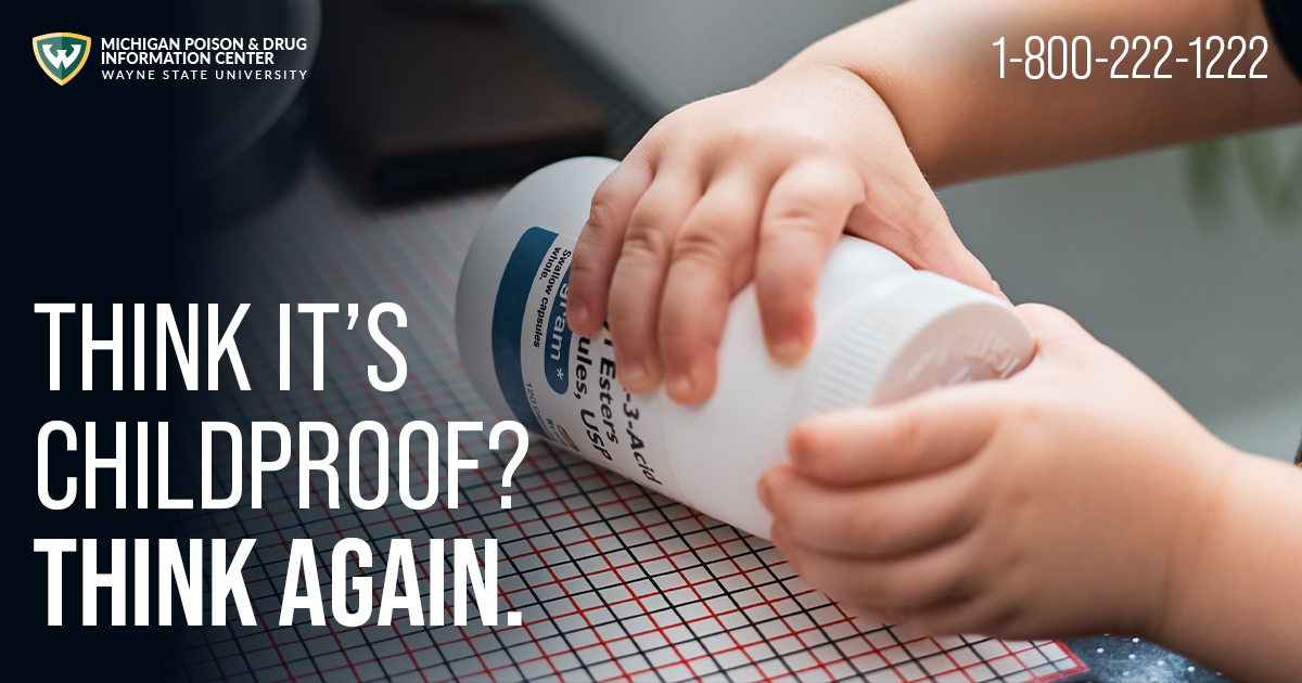 Child-resistant does NOT mean childproof. Kids can often open medicine bottles, putting them at risk for accidental poisoning. Store medications up high, out of sight, and out of reach. Keep the Poison Help line handy: 1-800-222-1222.
#PoisonSafety #ChildSafety #MiPDC