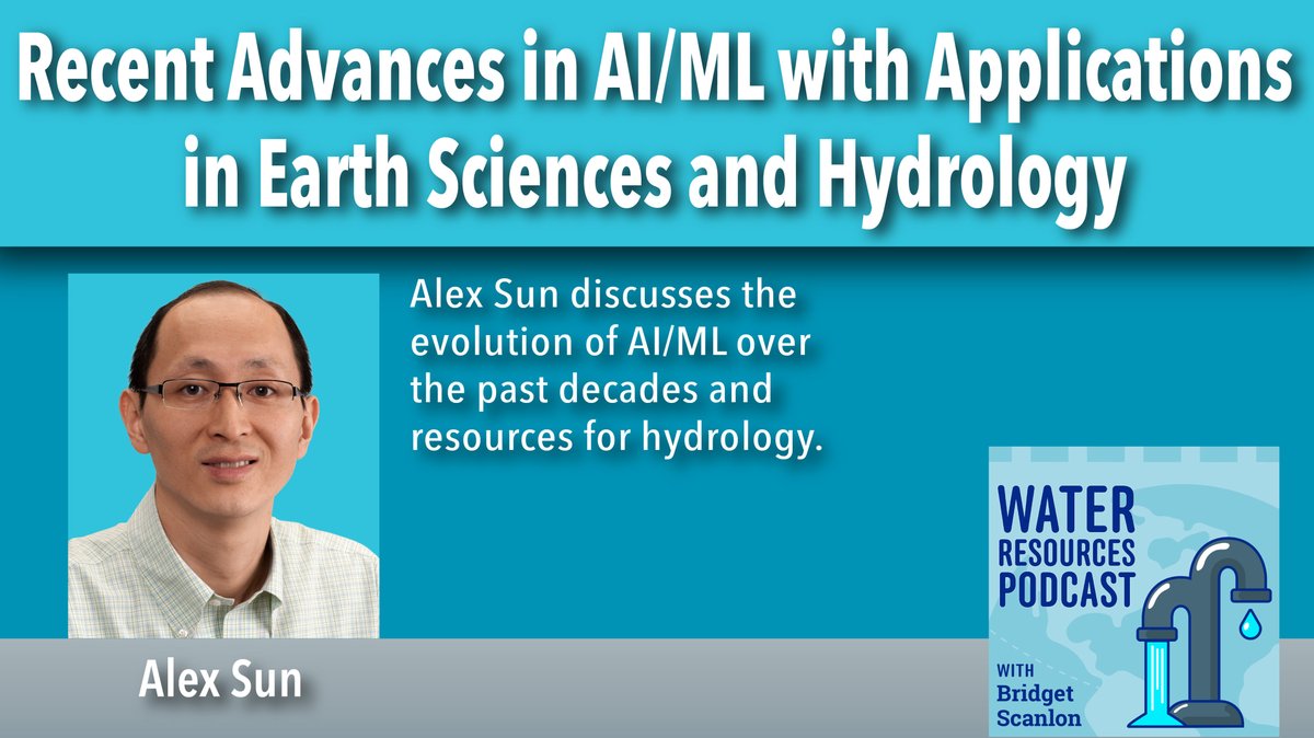 WaterResPod's tweet photo. Good day! 🛰️🌎🎰🌊 Join Alex Sun, a Data Scientist at the National Energy Technology Laboratory, as he discusses the evolution of AI/ML over the past decades and resources for hydrology. Tune in here: https://t.co/cdLImQyFf4

#hydrology #AI #machinelearning #earthsciences https://t.co/3KmzUiHE2T