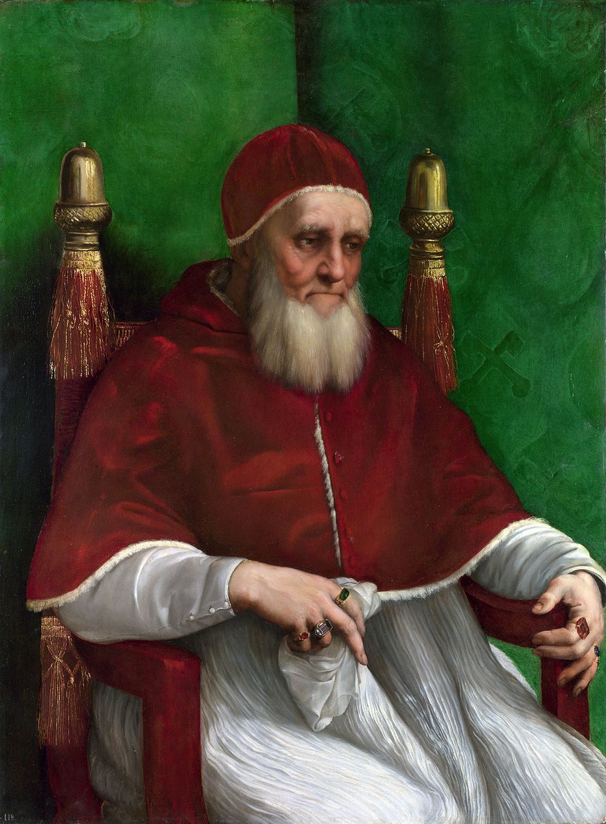 URDailyHistory's tweet image. 21 Feb 1513: #Pope Julius II, who led the rebuilding of St. Peter's Basilica, commissioned #Michelangelo to paint the Sistine Chapel and hired Raphael, dies. His #papacy began on November 1, 1503. #art #History #Catholic #Rome #Vatican #RIP #ad amzn.to/37AaXSF
