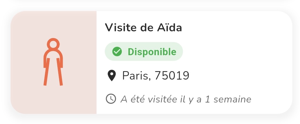 ⚠️ Elle a été déplacée dans le 19 ème arrondissement et a grandement besoin de visites. N'hésitez pas les bénévoles 🚺 à accomplir cette belle action 🙏🏼 
Inscription sur l'appli mobile
