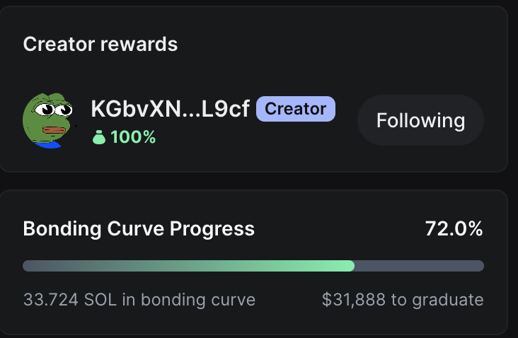 Lets finish off this bonding curve, graduate and have some fun playing the game all at once!  How bout it <a href="/PumpRaidSol/">Pump Raid</a> ?  I've dropped some green candles on the chart, who else?