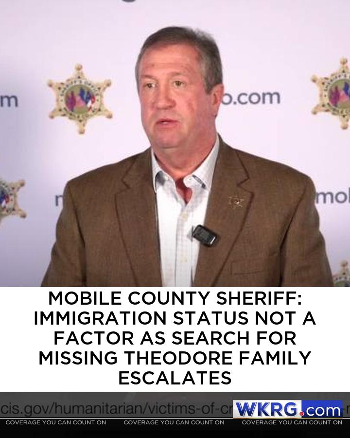 WKRG's tweet image. JUST IN: Mobile County Sheriff Paul Burch is urging all witnesses to speak up, saying immigration fears should not stop anyone from helping officials find the missing Choc family. Here's why: wkrg.com/mobile-county/… 

#MobileAL #SheriffsOffice #CommunityAlert #Missing