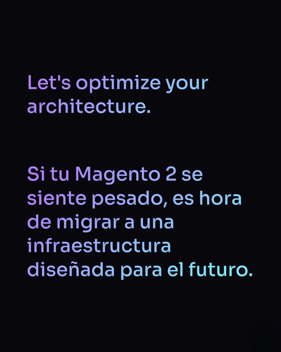 oh_digitalx's tweet photo. Si tu Magento 2 corre en un hosting genérico, no tienes un eCommerce, tienes un cuello de botella con fugas de capital. 💸
Escríbenos y evaluemos la arquitectura de tu Magento. Let’s optimize your engine. 🛠️

#magento2 #hostingMagento #ohcloud https://t.co/mEIXAcnYsT