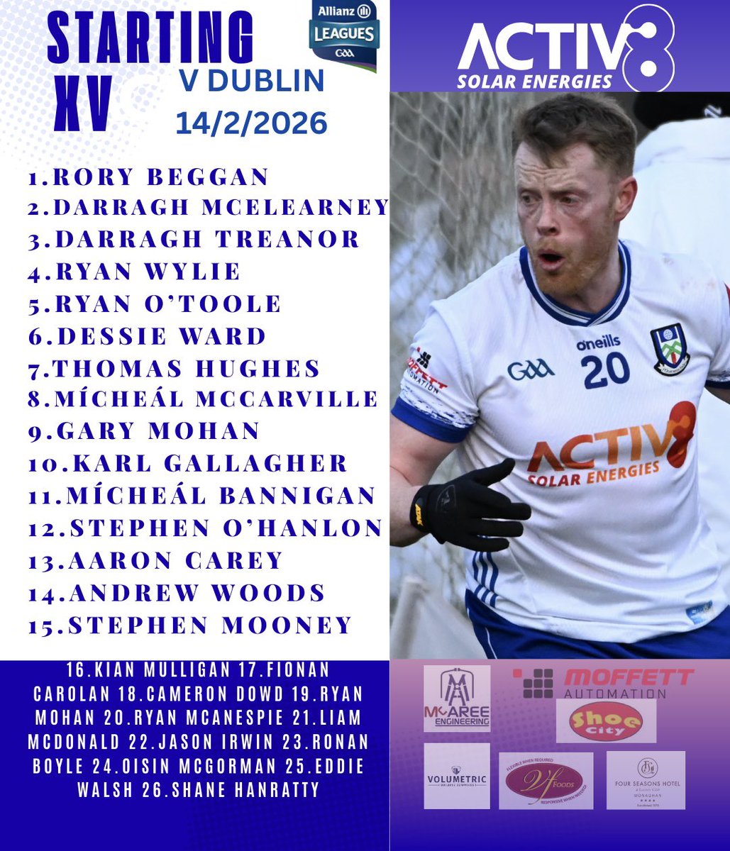 monaghangaa's tweet photo. 📣 𝐓𝐄𝐀𝐌 𝐀𝐍𝐍𝐎𝐔𝐍𝐂𝐄𝐌𝐄𝐍𝐓 – 𝐌𝐎𝐍𝐀𝐆𝐇𝐀𝐍 𝐯 𝐃𝐔𝐁𝐋𝐈𝐍

𝑺𝒆𝒏𝒊𝒐𝒓 𝑭𝒐𝒐𝒕𝒃𝒂𝒍𝒍 𝑴𝒂𝒏𝒂𝒈𝒆𝒓 𝑮𝒂𝒃𝒓𝒊𝒆𝒍 𝒉𝒂𝒔 𝒏𝒂𝒎𝒆𝒅 𝒉𝒊𝒔 𝒔𝒊𝒅𝒆 𝒂𝒉𝒆𝒂𝒅 𝒐𝒇 𝑺𝒂𝒕𝒖𝒓𝒅𝒂𝒚’𝒔 𝑨𝒍𝒍𝒊𝒂𝒏𝒛 𝑳𝒆𝒂𝒈𝒖𝒆 𝒄𝒍𝒂𝒔𝒉 𝒘𝒊𝒕𝒉 𝑫𝒖𝒃𝒍𝒊𝒏.

❤️𝑰𝒕’𝒔 𝑺𝒕. 𝑽𝒂𝒍𝒆𝒏𝒕𝒊𝒏𝒆’𝒔 𝑫𝒂𝒚 𝒔𝒐 𝒇𝒐𝒓𝒈𝒆𝒕 𝒕𝒉𝒆 𝒇𝒍𝒐𝒘𝒆𝒓𝒔 𝒂𝒏𝒅 𝒄𝒉𝒐𝒄𝒐𝒍𝒂𝒕𝒆𝒔… 𝒕𝒉𝒊𝒔 𝒐𝒏𝒆’𝒔 𝒂𝒍𝒍 𝒂𝒃𝒐𝒖𝒕 𝒉𝒆𝒂𝒓𝒕, 𝒑𝒂𝒔𝒔𝒊𝒐𝒏 𝒂𝒏𝒅 𝒂 𝒃𝒊𝒈 𝒑𝒆𝒓𝒇𝒐𝒓𝒎𝒂𝒏𝒄𝒆 𝒖𝒏𝒅𝒆𝒓 𝒍𝒊𝒈𝒉𝒕𝒔. 

🎫𝑻𝒉𝒓𝒐𝒘-𝒊𝒏 7𝒑𝒎.
𝑳𝒆𝒕’𝒔 𝒑𝒂𝒄𝒌 𝒕𝒉𝒆 𝒔𝒕𝒂𝒏𝒅𝒔 𝒂𝒏𝒅 𝒔𝒉𝒐𝒘 𝒕𝒉𝒆 𝒍𝒐𝒗𝒆 𝒇𝒐𝒓 𝑴𝒐𝒏𝒂𝒈𝒉𝒂𝒏.

@activ8energies @McAreeEng @MoffettAuto #shoecity #VFFoods #VBC #fourseasonshotel 

#𝑴𝒐𝒏𝒂𝒈𝒉𝒂𝒏𝑮𝑨𝑨 #𝑨𝒍𝒍𝒊𝒂𝒏𝒛𝑳𝒆𝒂𝒈𝒖𝒆 #𝑴𝒂𝒕𝒄𝒉𝑵𝒊𝒈𝒉𝒕 #𝑺𝒕𝑽𝒂𝒍𝒆𝒏𝒕𝒊𝒏𝒆𝒔𝑾𝒆𝒆𝒌𝒆𝒏𝒅