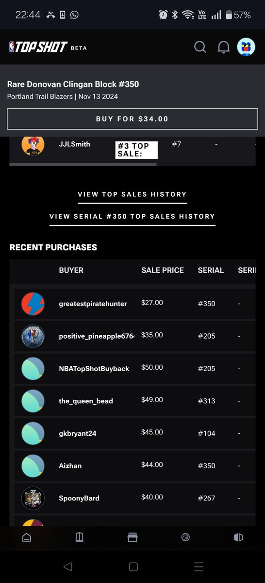 Raikan007's tweet photo. Why do people still accept GPH offers over a real collector for just $1
Make it make sense FFS 👎
It's soooo frustrating
Immediately listed for sale as well 😤
I need & want a Clingan rare
#nbatopshot #gph #ooohmanthatpissesmeoff https://t.co/veysnaBoS6