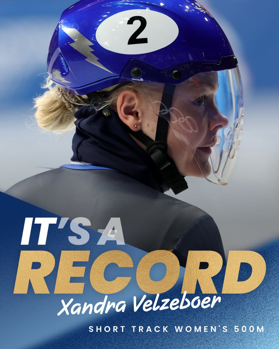 milanocortina26's tweet photo. Olympic Record ✅
World Record ✅
Gold medal ✅

JACKPOT!

🇳🇱 Xandra Velzeboer wins the gold medal in the Women’s 500m Short Track!!! 🥇

#MilanoCortina2026 #Olympics #ShortTrack https://t.co/XKtbUrcSim