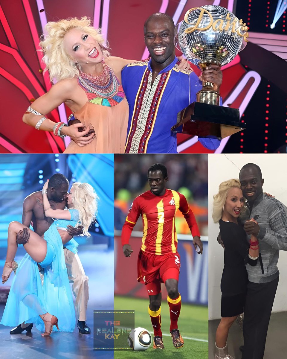 The moment 🇬🇭former Black Stars player,  𝐇𝐚𝐧𝐬 𝐀𝐝𝐮 𝐒𝐚𝐫𝐩𝐞𝐢 and his dancing partner 𝐊𝐚𝐭𝐡𝐫𝐢𝐧 𝐌𝐞𝐧𝐳𝐢𝐧𝐠𝐞𝐫 were crowned “Let’s Dance” champions after a thrilling finale, sealing victory with an impressive Samba to Lionel Richie’s All Night Long. 🕺💃 

Let’s