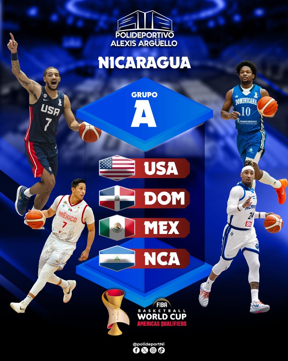 Grupo A🏀 @selebasketni 🇳🇮
Fiba Basketball World Cup Americas Qualifiers 💥
#ElPoli🔥