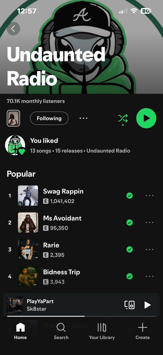 Thank yall for 70k monthly listeners ! Got another crazy joint for yall next week !