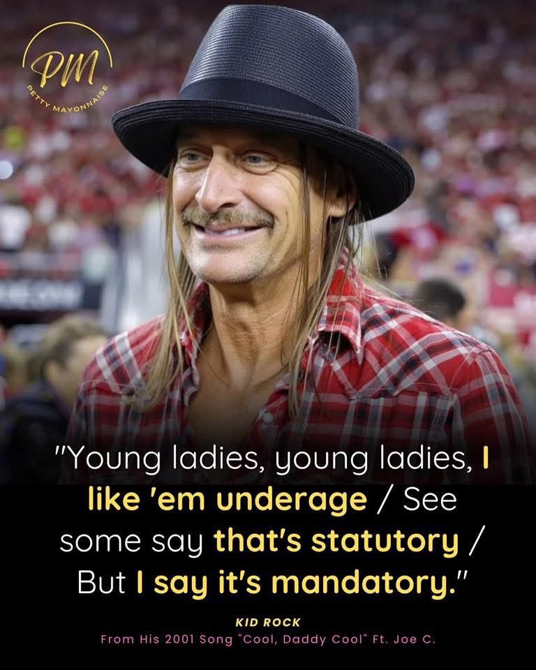 40NYT_'s tweet photo. @Whatever26031 @AnibalRomeroLaw @BBPRTV Those same millions enjoyed these lyrics from kid rock https://t.co/tX0RaIMjlz