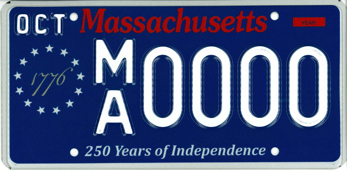 MassRMV's tweet photo. Show your #MAPride and order your special plate honoring America's 250 years. https://t.co/Y4147obZXL https://t.co/qCmQGiDDEb