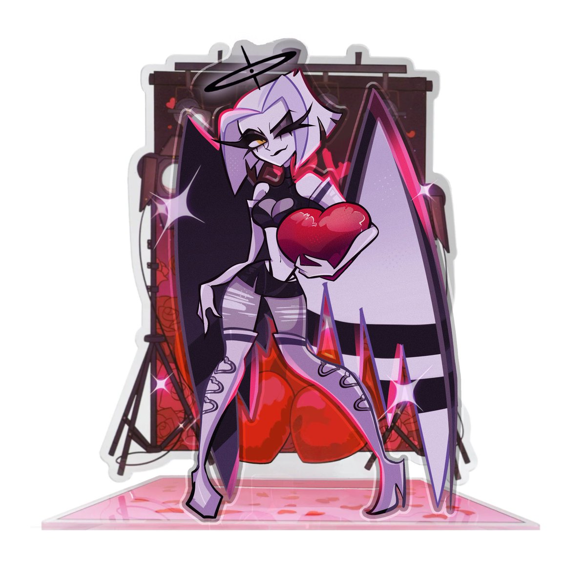 OMGOMGOMG WTFFFFF WE GOT OFFICIAL LUTE VALENTINE MERCH ??? SHES SO PRETTY AHHH❤️❤️❤️ #HazbinHotel #HazbinhotelLute #hellaverse