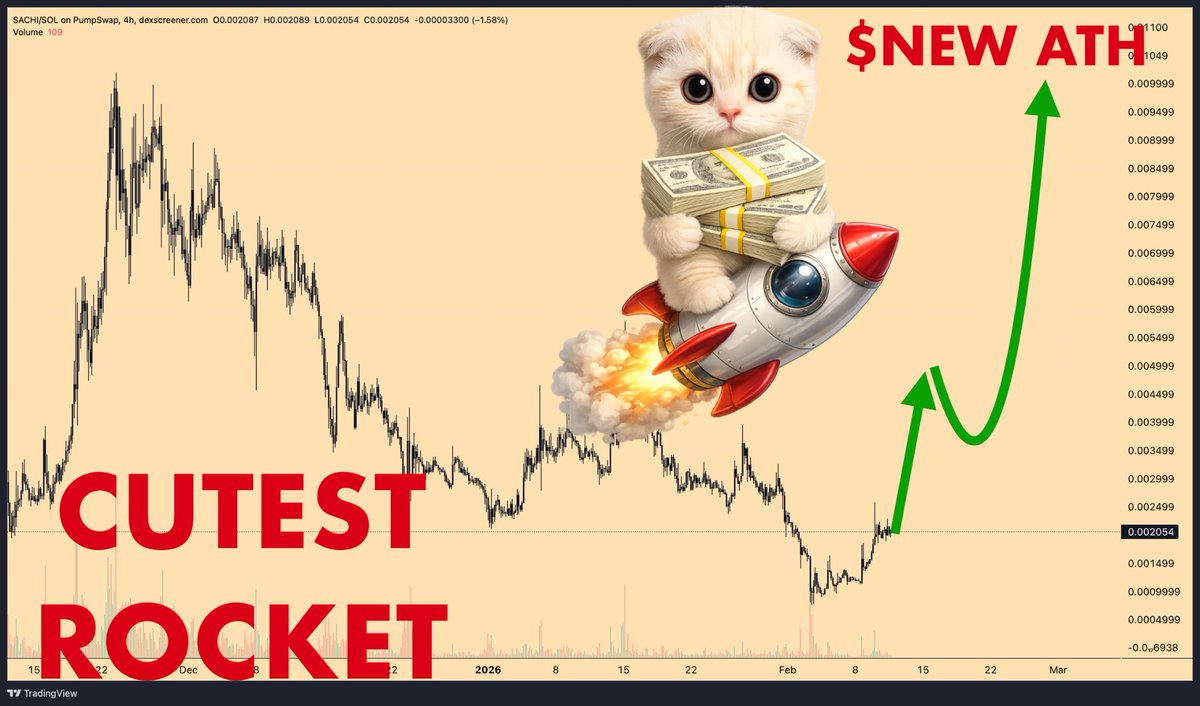 0xCreed_'s tweet photo. u ever seen a tiny cat load up cash and still look innocent thats $SACHI

$SACHI went quiet for a bit and now it feels like the engine just woke up again

they laughed at $SACHI when it was boring and now they staring at the chart like it owes them money

$SACHI is pure meme fuel and the cutest crew on sol keeps showing up loud

im riding with $SACHI till new ath and the same people coping rn r gonna chase it higher
