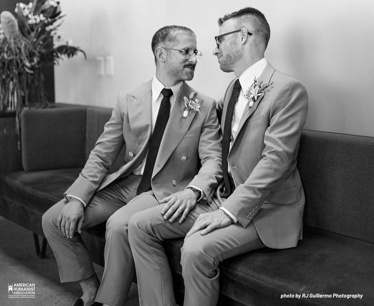 americnhumanist's tweet photo. “Marriage wasn’t legally on the table for my partner and me during the first seven years of our relationship. Saving this special, hard-fought right is something humanists everywhere should be committed to.” — Peter Bjork
#FreedomToMarryDay https://t.co/TlnHaygudF
