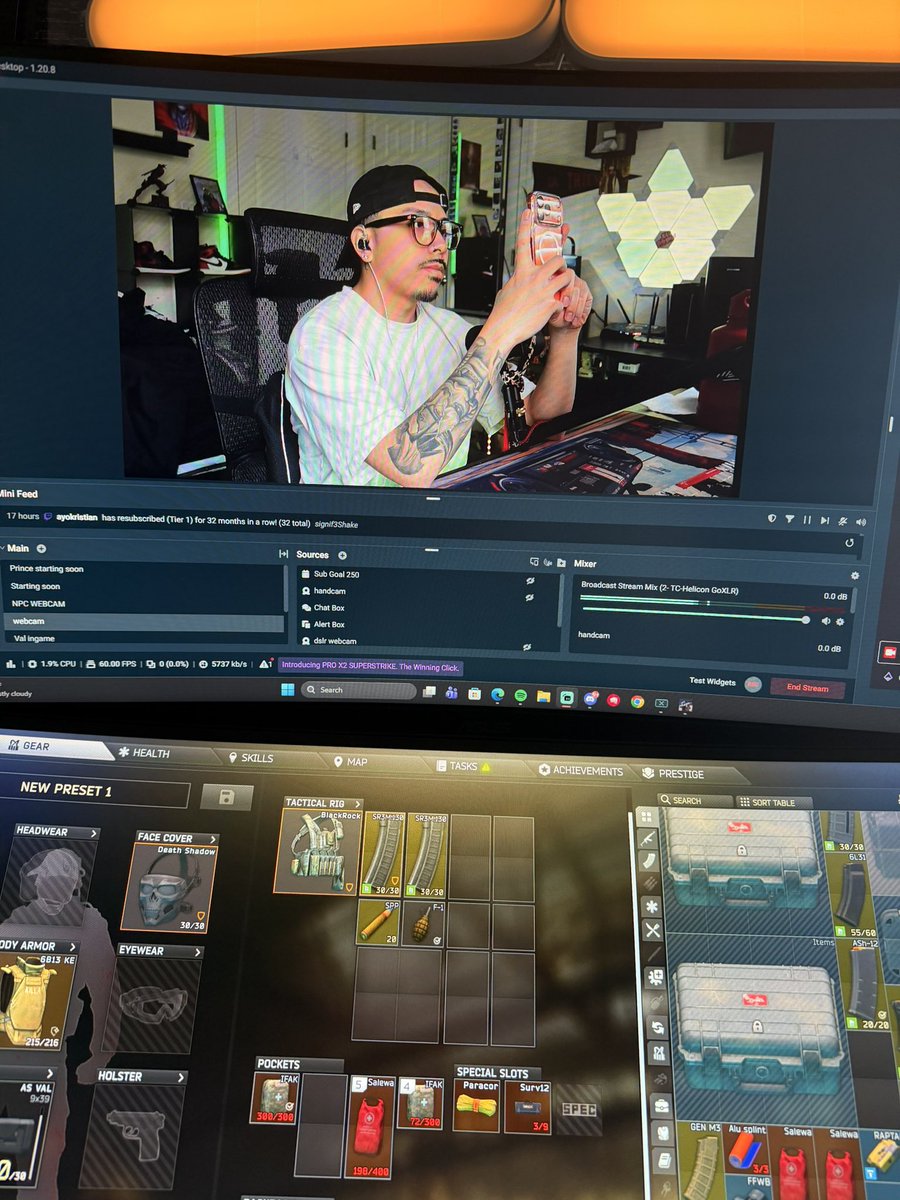 SignifySZN's tweet photo. Back on that tarkov grind for a bit.

‼️LIVE NOW!! ‼️

https://t.co/y9Nkd79bWJ

#twitchstreamer #Tarkov https://t.co/Gz1qxBuGLs