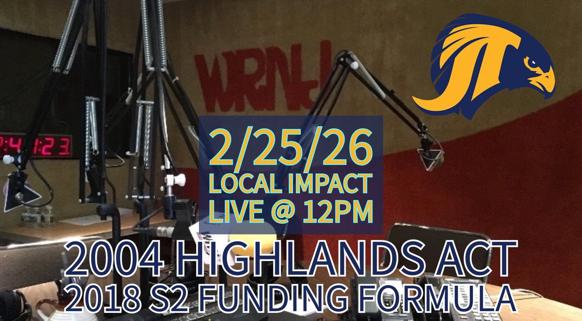 Listen to WRNJ.com on 2/25@12p. Major players in the Highlands Impact Aid Now / Jefferson TWP Budget Crisis Campaign will AIR LIVE via 104.7, 105.7, 92.7 FM, 1510 AM, &amp; via their mobile app in an attempt solve financial issues for the Falcons.
<a href="/HIGHLANDSIMPACT/">Highlands Impact Aid Now</a>
