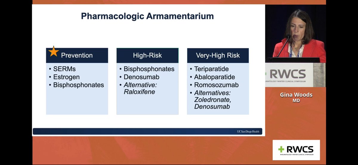 doctorRBC's tweet photo. What’s our drug choices for osteoporosis currently?

Stratify based on risk and especially fracture history 

@RheumNow #RWCS2026 https://t.co/GfxFtxQ6xh