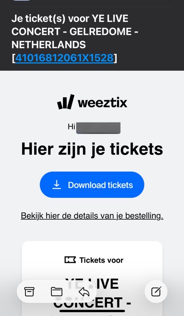 One ticket for sale ye kanye west gelredome Arnhem