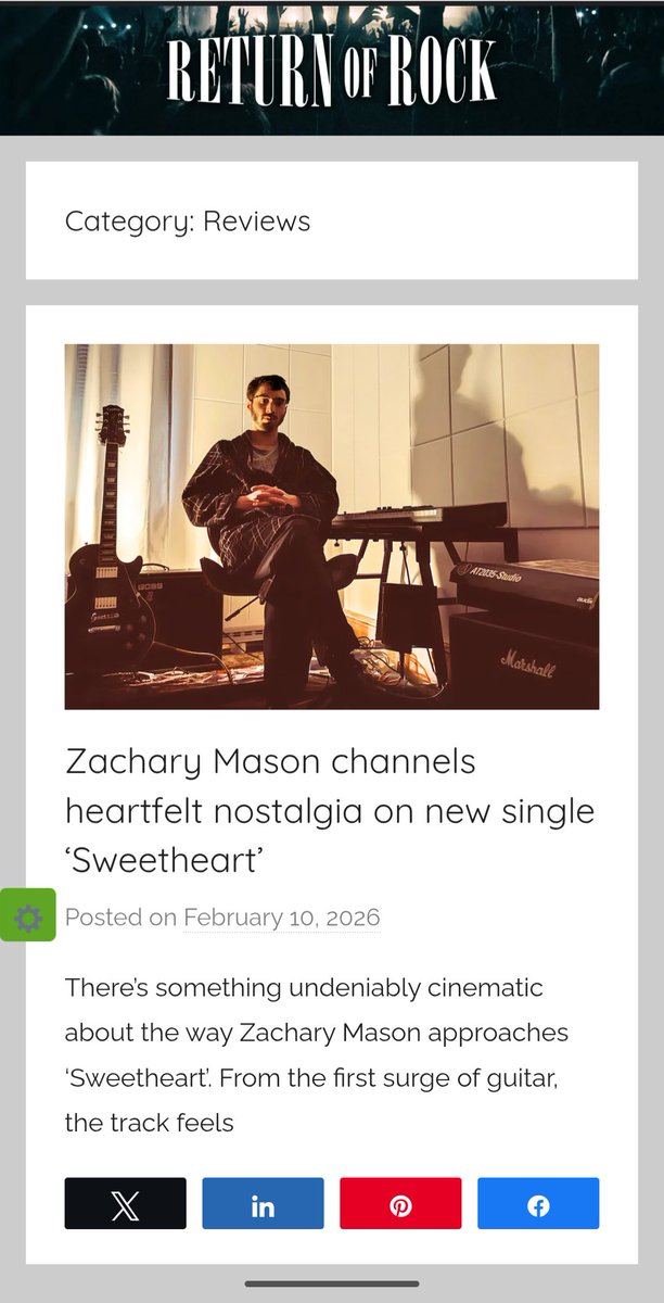 ZacharyMMusic's tweet photo. Don't miss my review with Return of Rock- one of the biggest rock music websites in the world! 🎸 🪨 😊
Link: https://t.co/eMFvLUJgDn
@ReturnofR 🙏
#returnofrock
#zacharymason
#rock #music #newmusic https://t.co/CsAy3XJCcG