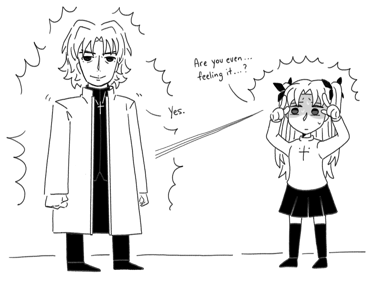 Rin projecting her period cramps onto Kirei