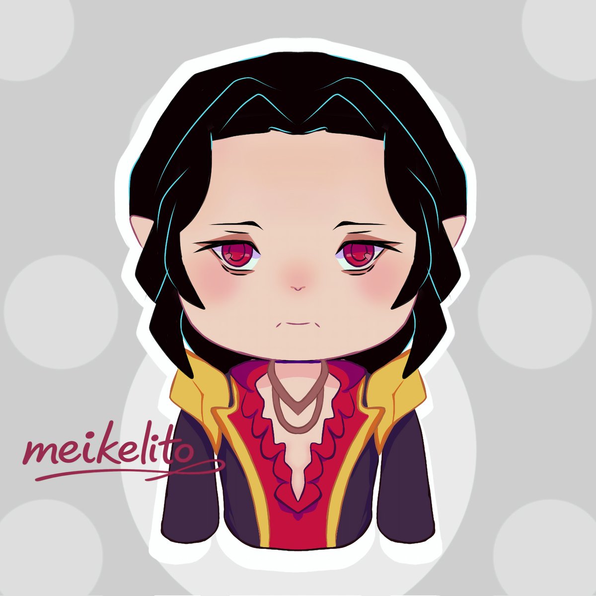 zerepop's tweet photo. Fanart de Cecilion (Mobile Legends) 🩸
Versión chibi inspirada en su skin clásica.

Explorando sombras, elegancia y un toque melancólico ✨

#cecilion #cecilionfanart #mlbb #mobilelegends #mlbbfanart https://t.co/4DRRFSTfHP