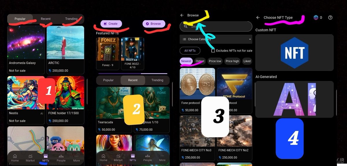 🚀 Explore FONE #NFT #Market!
From #AI‑generated #art to exclusive digital #collectibles, #FONE is redefining how creators connect with #blockchain technology 🔥
💎 Browse trending NFTs, custom mints, and token‑backed assets — all in one sleek #marketplace.
 #Web3 #AIArt $FONE