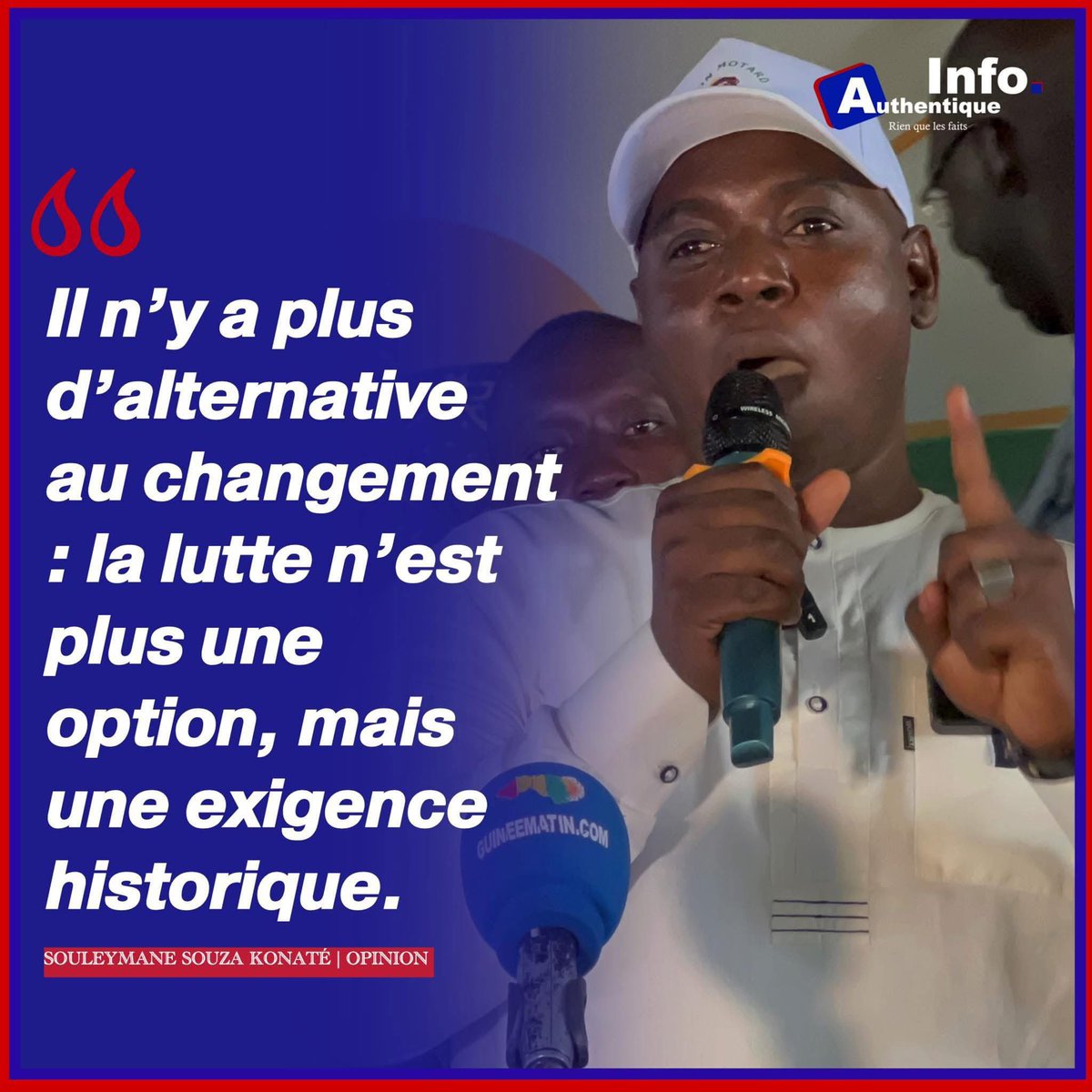 Il n’y a plus d’alternative au changement : La lutte n’est plus une option, mais une exigence historique