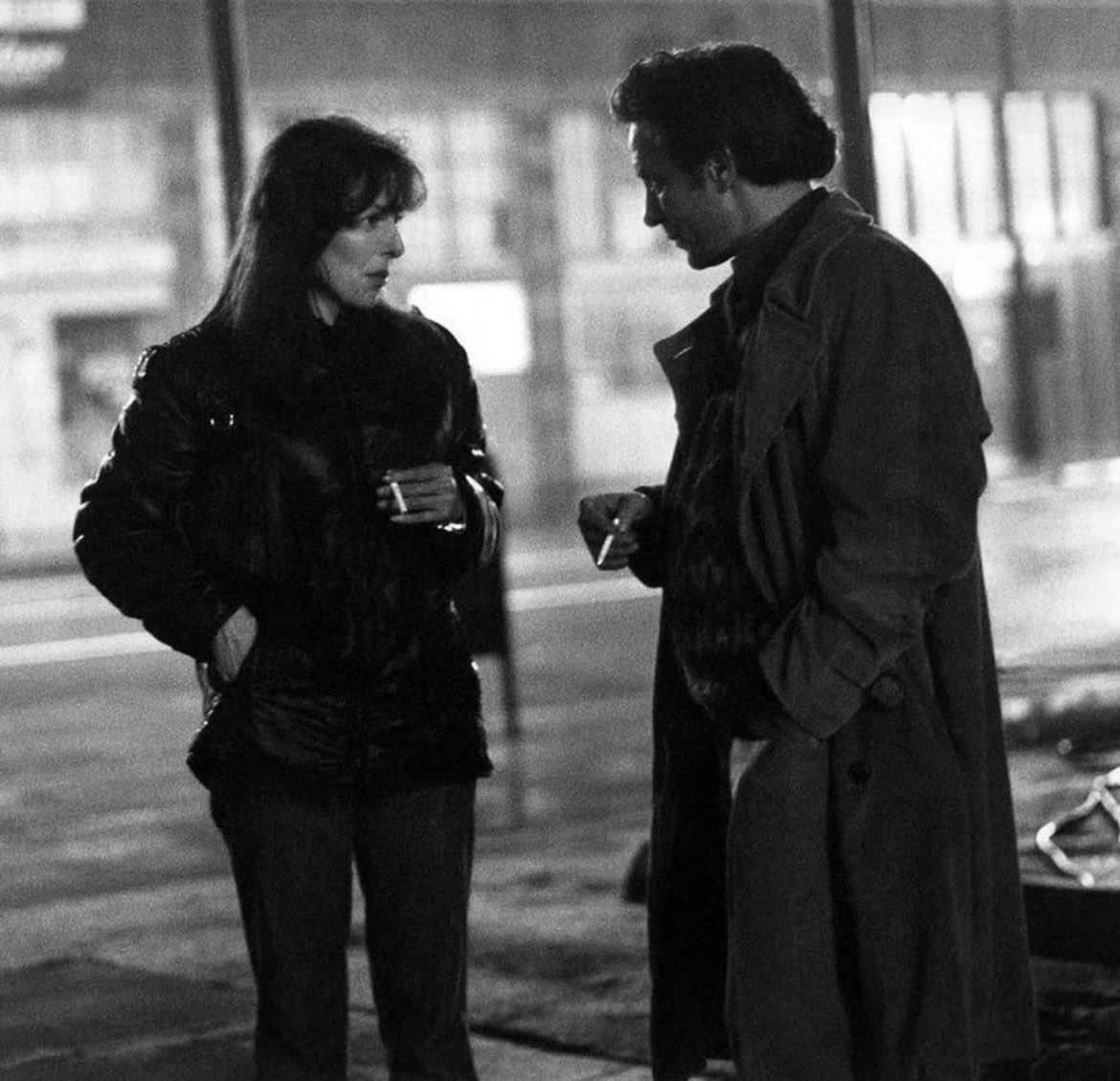 Elaine May with John Cassavetes on set of her film Mikey &amp; Nicky