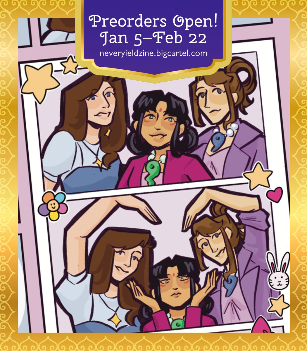 Page Artist Preview 🎨

Check out this comic by Paris in Space, featuring Trucy, Rayfa and Pearl!

Preorders open 🐉
neveryieldzine.bigcartel.com