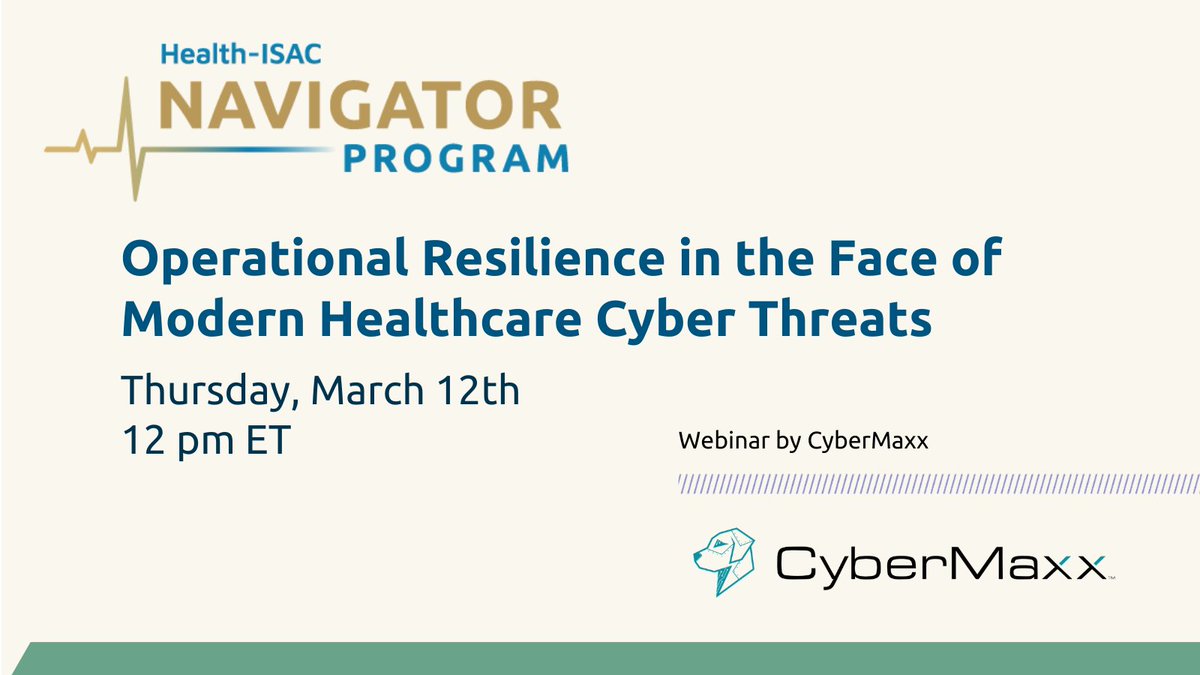 Health-ISAC tweet media