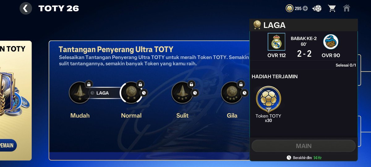 Mr_August_24's tweet photo. @EASFCMOBILE saya tidak bisa main di event TOTY 2026. Semua belum dan tidak bisa saya mainkan. Aplikasi telah saya uninstal lalu instal kembali tapi tidak ada perbaikan. Tolong solusinya @EASPORTS @EASPORTSFC https://t.co/v1g4qNODCz