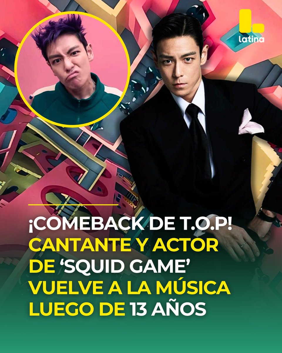 🎤✨ ¡Uno de los regresos más esperados! 🤩

T.O.P, reconocido cantante y actor surcoreano, vuelve a la música después de 13 años 🫨.  Tras conquistar al público con su participación en “El Juego del Calamar” 🎬, donde demostró una gran presencia en pantalla, ahora marca una