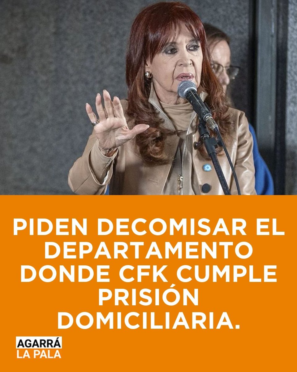 agarra_pala's tweet image. PIDEN DECOMISAR EL DEPARTAMENTO DONDE CFK CUMPLE PRISIÓN DOMICILIARIA!