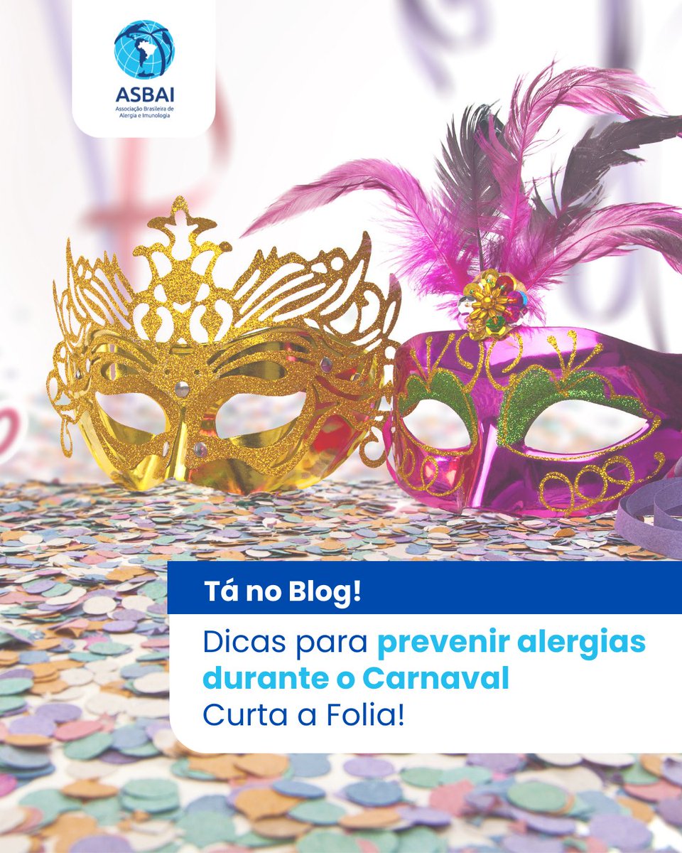 Dicas de Carnaval!

A ASBAI preparou um artigo para o blog que traz dicas de como prevenir as alergias na maior festa do Brasil.

Corre no nosso site e acesse: asbai.org.br/asbai-alerta-p…

#Carnaval #alergia #imunologia #ASBAI