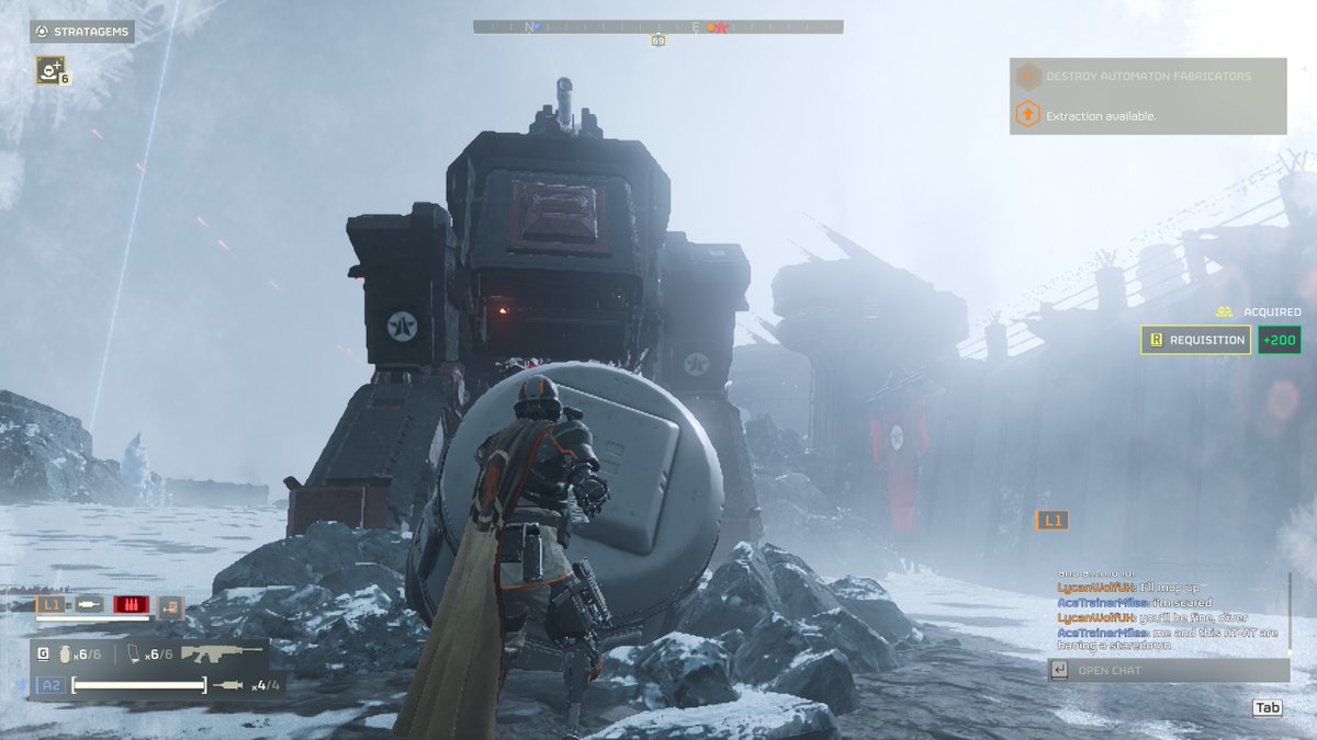 AceTrainerMiles's tweet photo. You ever just stare down an AT-AT and wonder what your life has become? #HELLDIVERS2 https://t.co/Ke6PM9yPEc