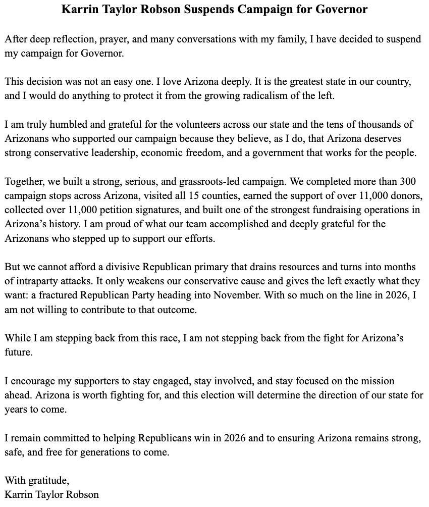 Karrin Taylor Robson for AZ Gov tweet media