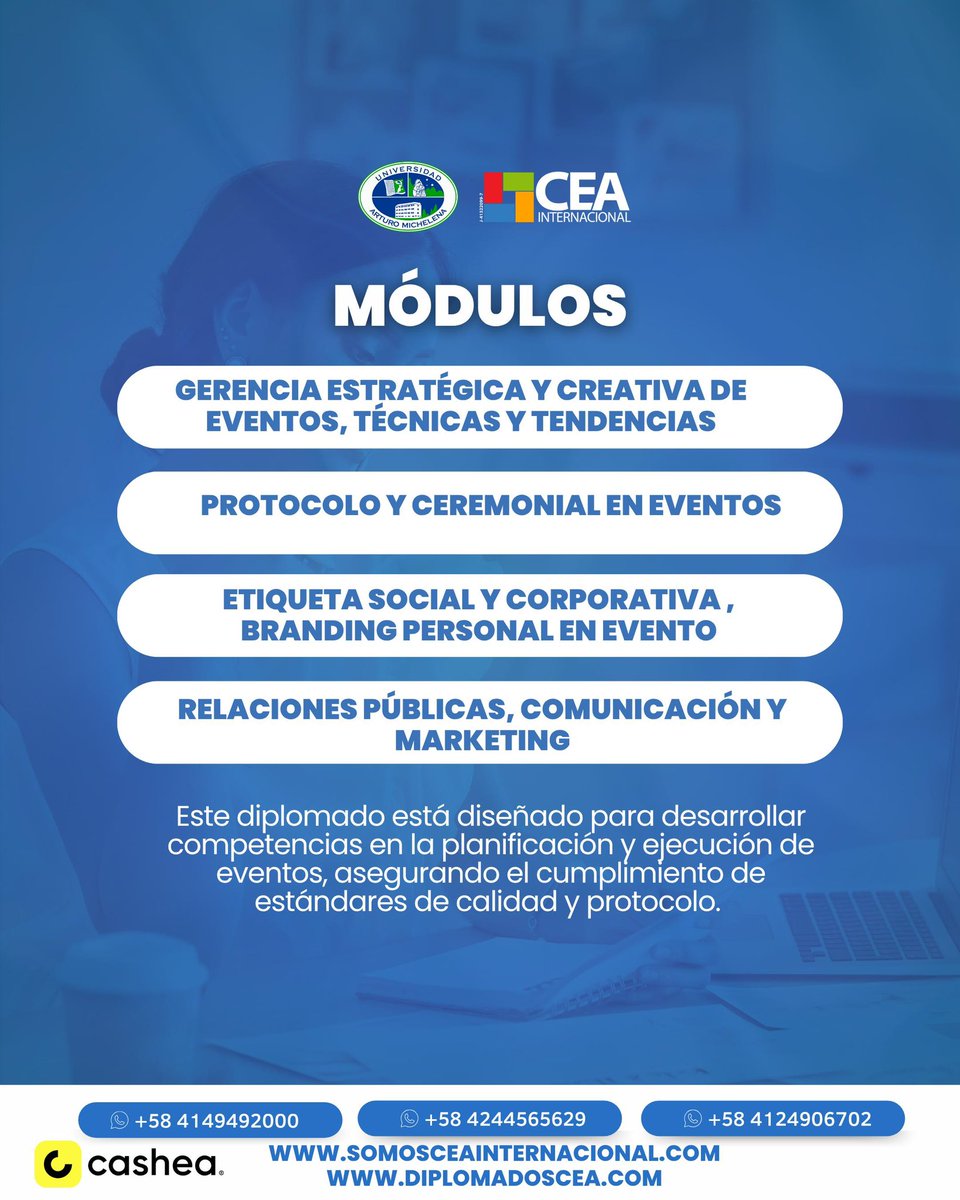¡Inscripciones abiertas! 🚀 

 Visita somosceainternacional.com y únete a los internacionalmente reconocidos #DiplomadosCEA …Vamos por más!

Inicio de nuevas cohortes: #28F