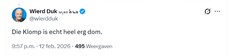Aldus de 'strafrechtspecialist' <a href="/wierdduk/">Wierd Duk ܦܝܪܬ ܕܘܟ</a>, die ooit stelde dat een kindermisbruiker een pedofiel is omdat iemand die moord pleegt een moordenaar is en dat er in 2018 dertig moordende asielzoekers waren (het waren er nul). Over dom gesproken.