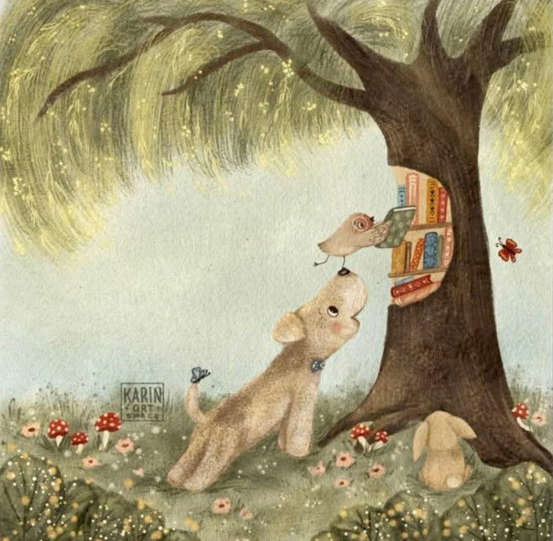 „The Woodland Library“ by Karin Art Space